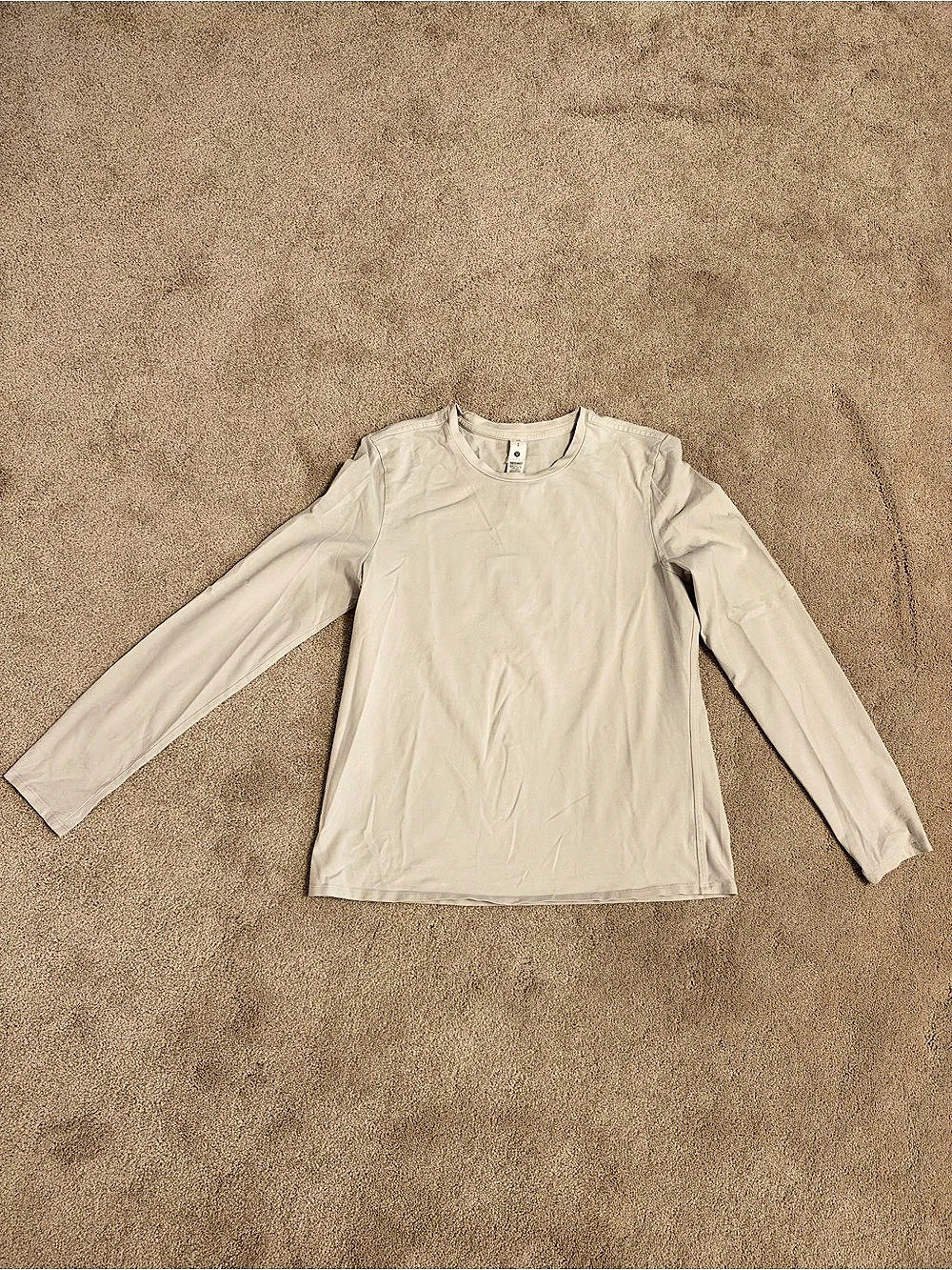 lululemon Organic Cotton Crewneck Long-Sleeve Shirt Long Sleeve Top in Bone